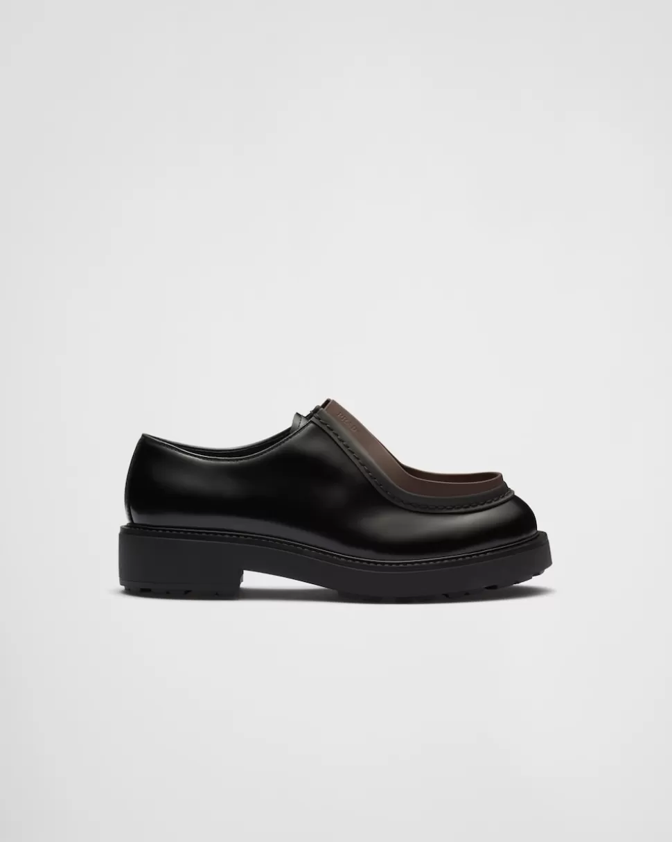 Prada Zapatos Diapason Con Cordones De Piel Mate Y Cepillada^Hombre ZAPATOS CON CORDONES
