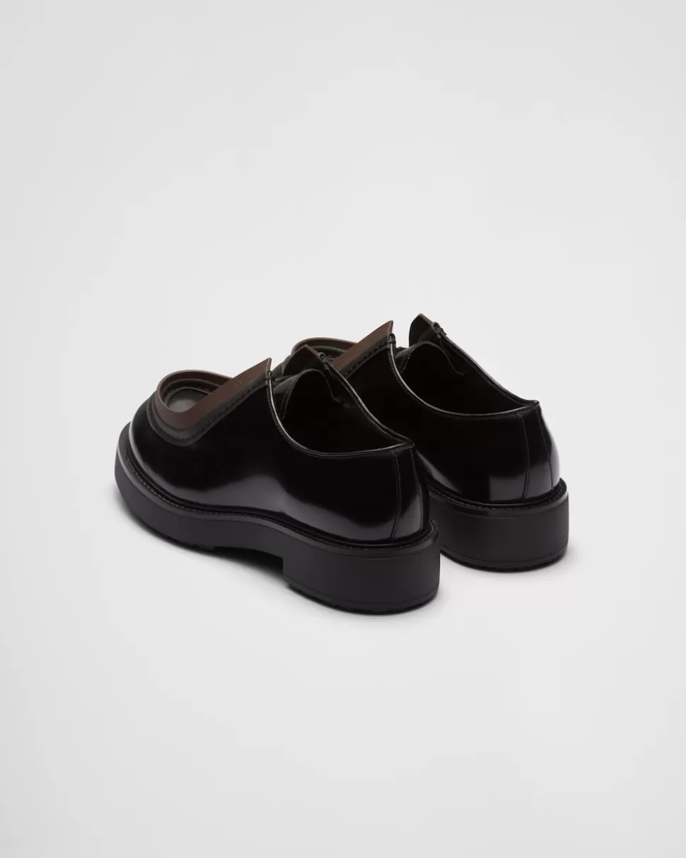 Prada Zapatos Diapason Con Cordones De Piel Mate Y Cepillada^Hombre ZAPATOS CON CORDONES
