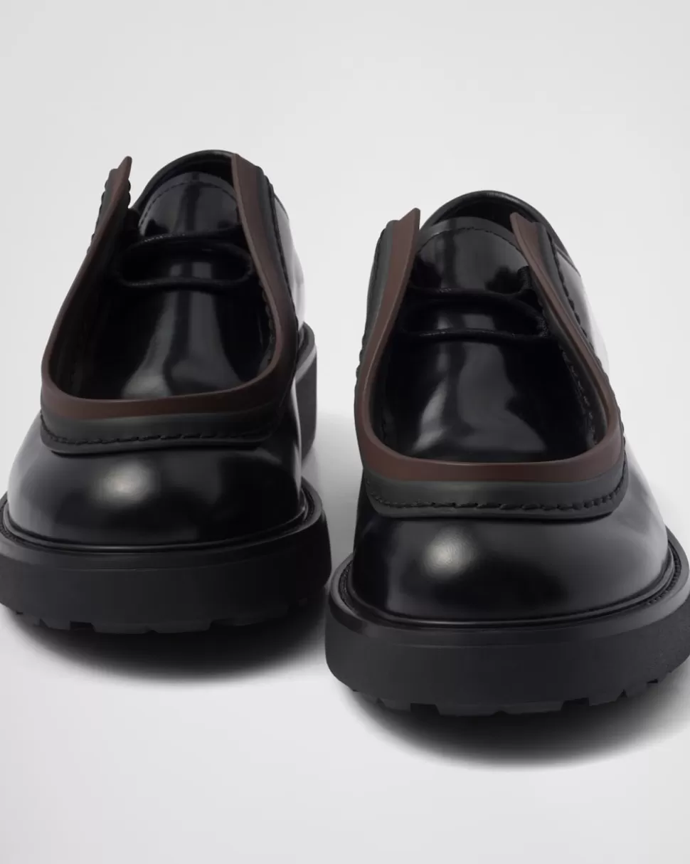 Prada Zapatos Diapason Con Cordones De Piel Mate Y Cepillada^Hombre ZAPATOS CON CORDONES