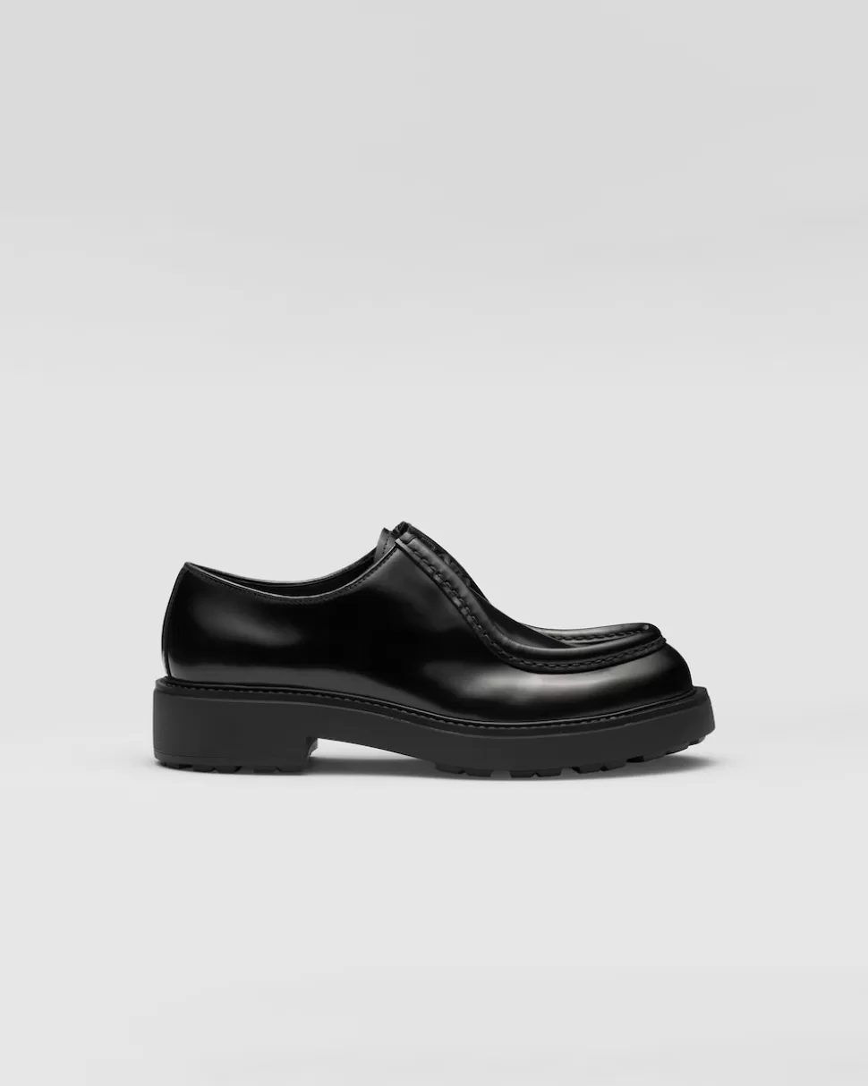 Prada Zapatos Diapason Con Cordones De Piel Mate Y Cepillada^Hombre ZAPATOS CON CORDONES