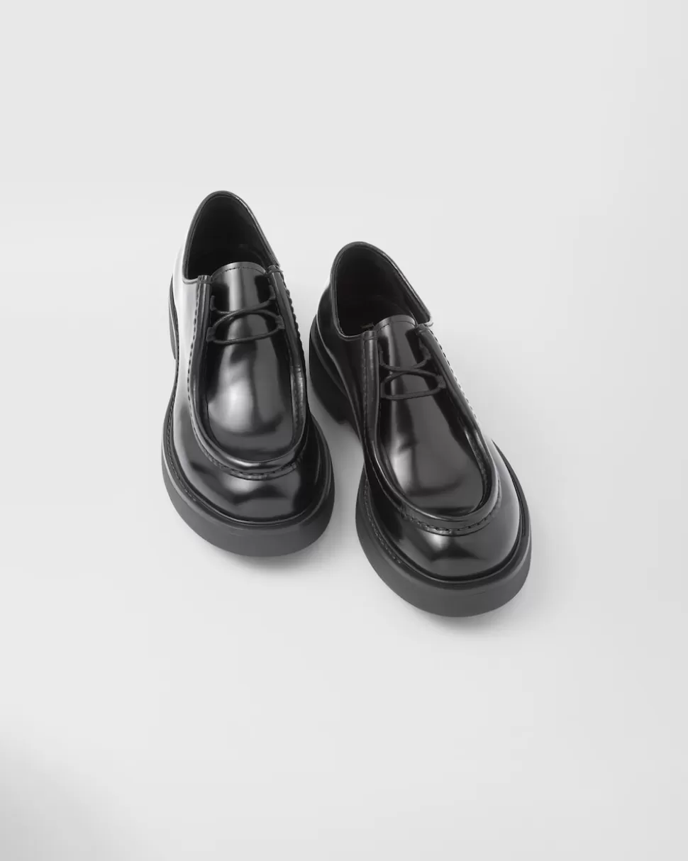 Prada Zapatos Diapason Con Cordones De Piel Mate Y Cepillada^Hombre ZAPATOS CON CORDONES