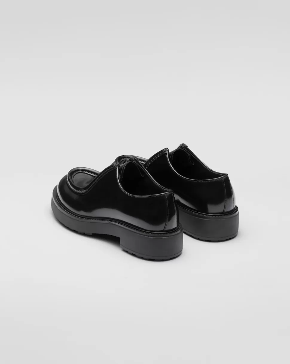 Prada Zapatos Diapason Con Cordones De Piel Mate Y Cepillada^Hombre ZAPATOS CON CORDONES