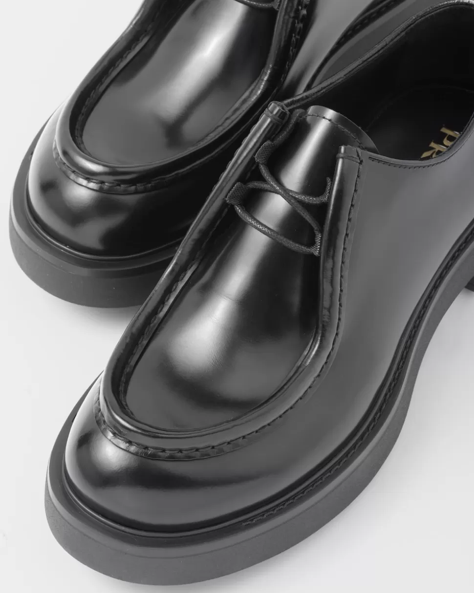 Prada Zapatos Diapason Con Cordones De Piel Mate Y Cepillada^Hombre ZAPATOS CON CORDONES