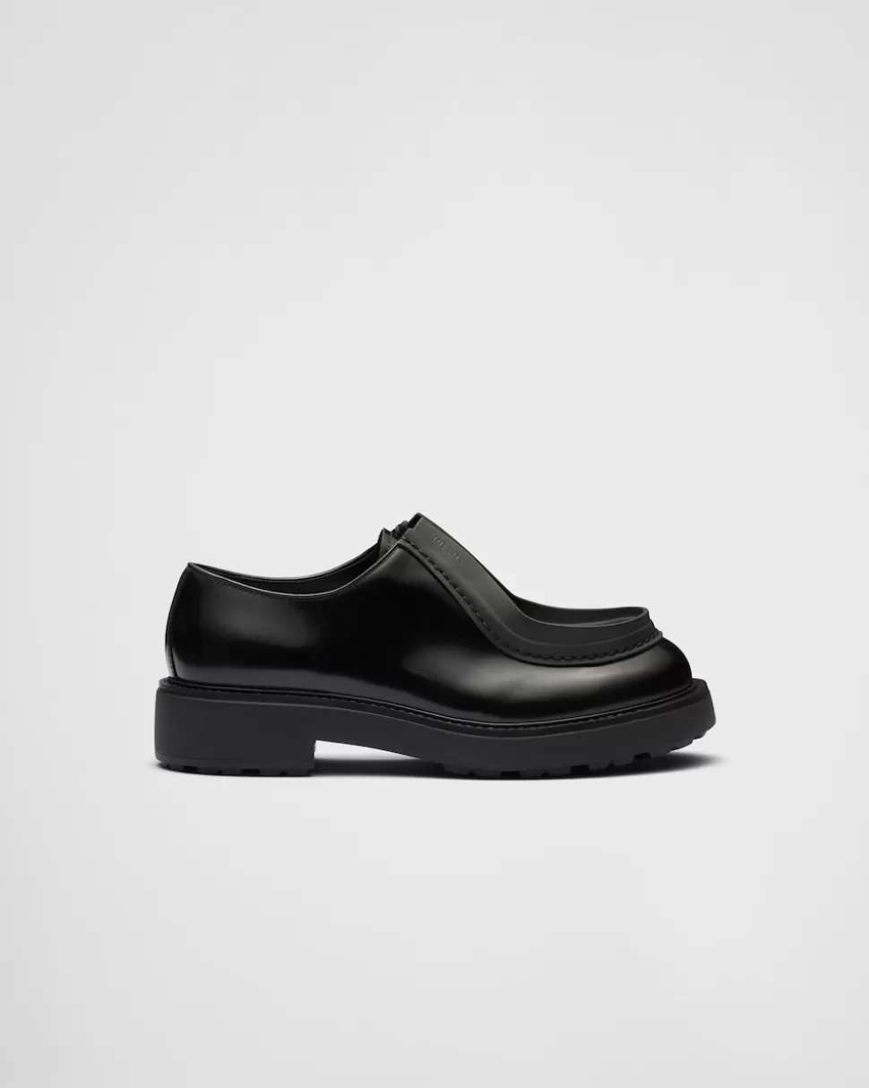 Prada Zapatos Diapason Con Cordones De Piel Mate Y Cepillada^Hombre ZAPATOS CON CORDONES