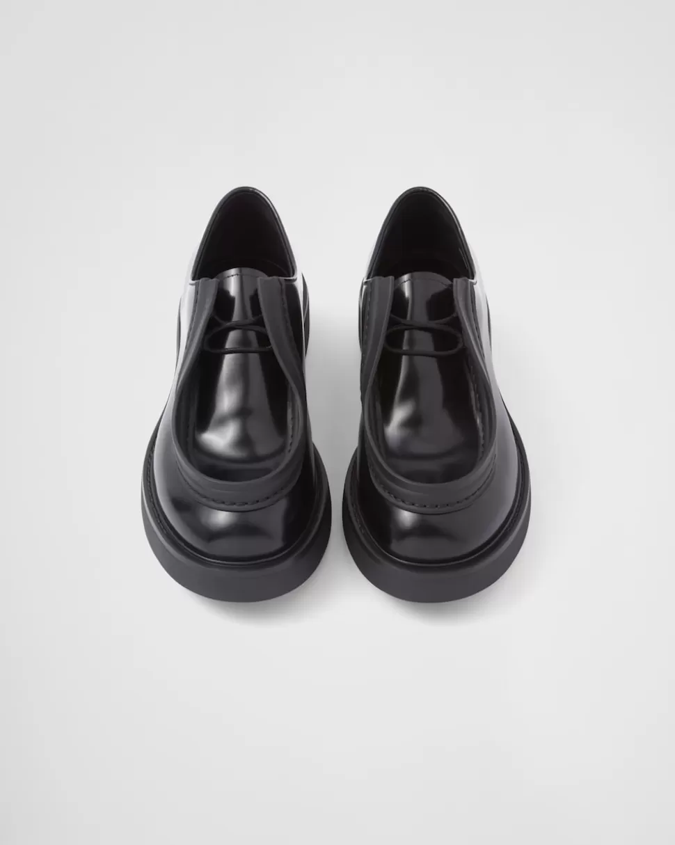 Prada Zapatos Diapason Con Cordones De Piel Mate Y Cepillada^Hombre ZAPATOS CON CORDONES