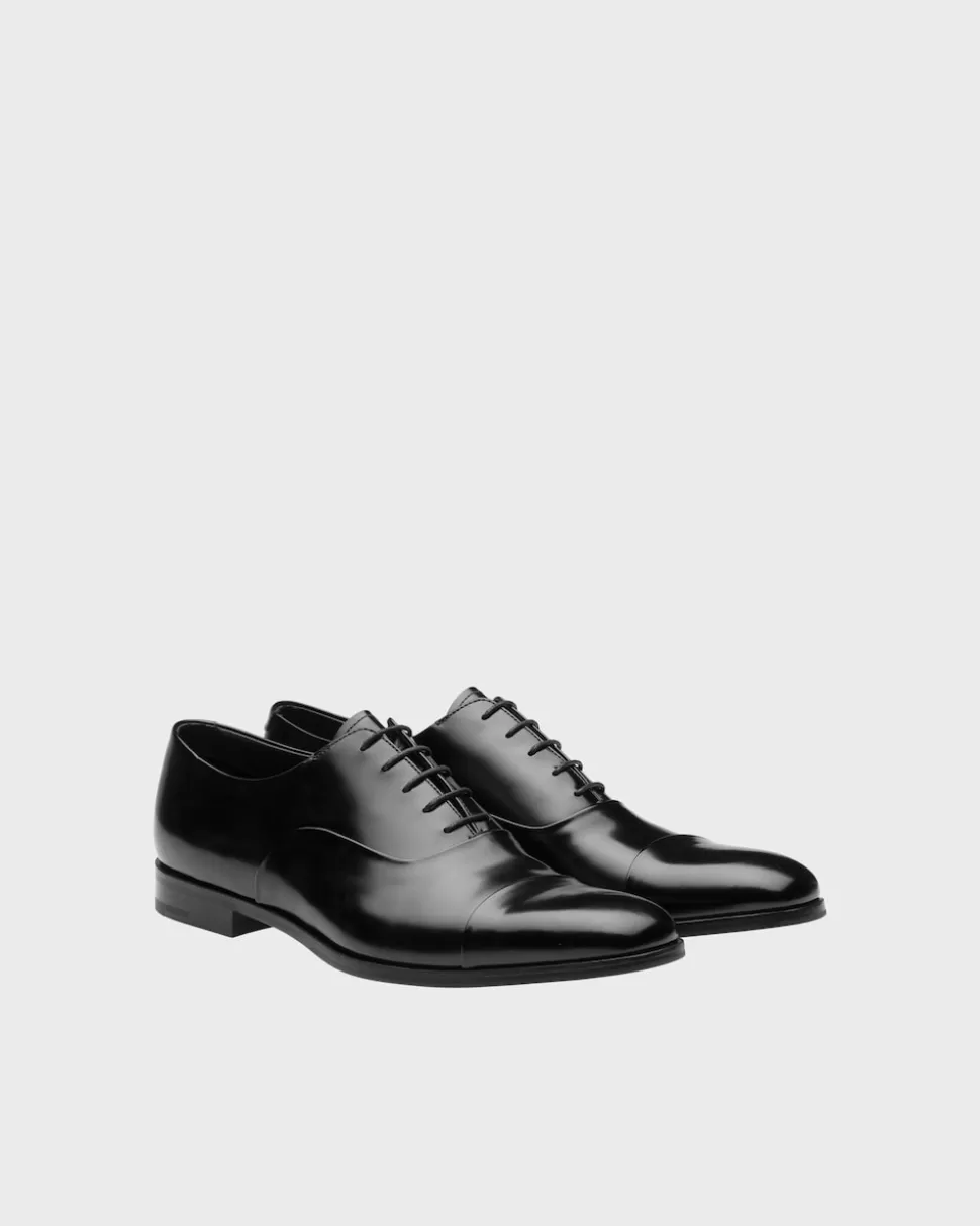 Prada Zapatos Oxford De Piel Cepillada Con Cordones^Hombre ZAPATOS CON CORDONES
