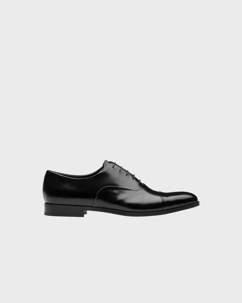 Prada Zapatos Oxford De Piel Cepillada Con Cordones^Hombre ZAPATOS CON CORDONES