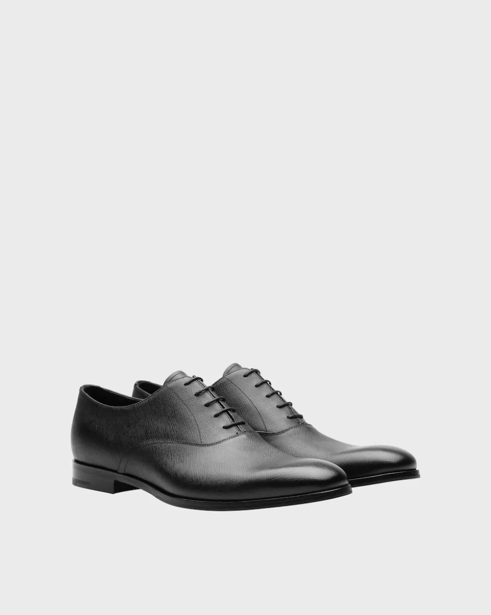 Prada Zapatos Oxford De Suave Piel Saffiano^Hombre ZAPATOS CON CORDONES