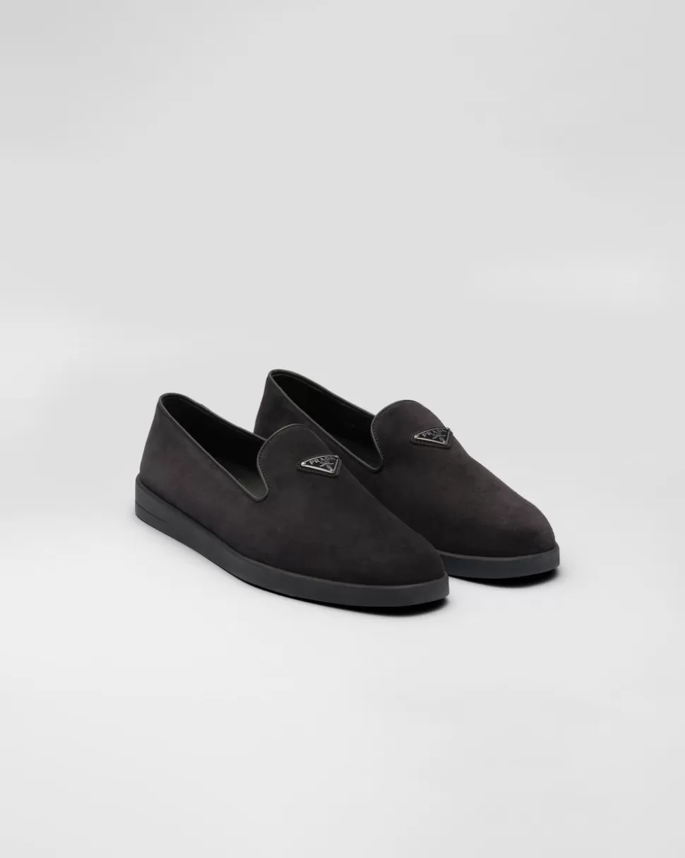 Prada Zapatos Sin Cordón De Ante^Hombre MOCASINES