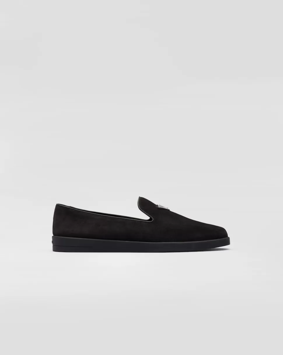 Prada Zapatos Sin Cordón De Ante^Hombre MOCASINES
