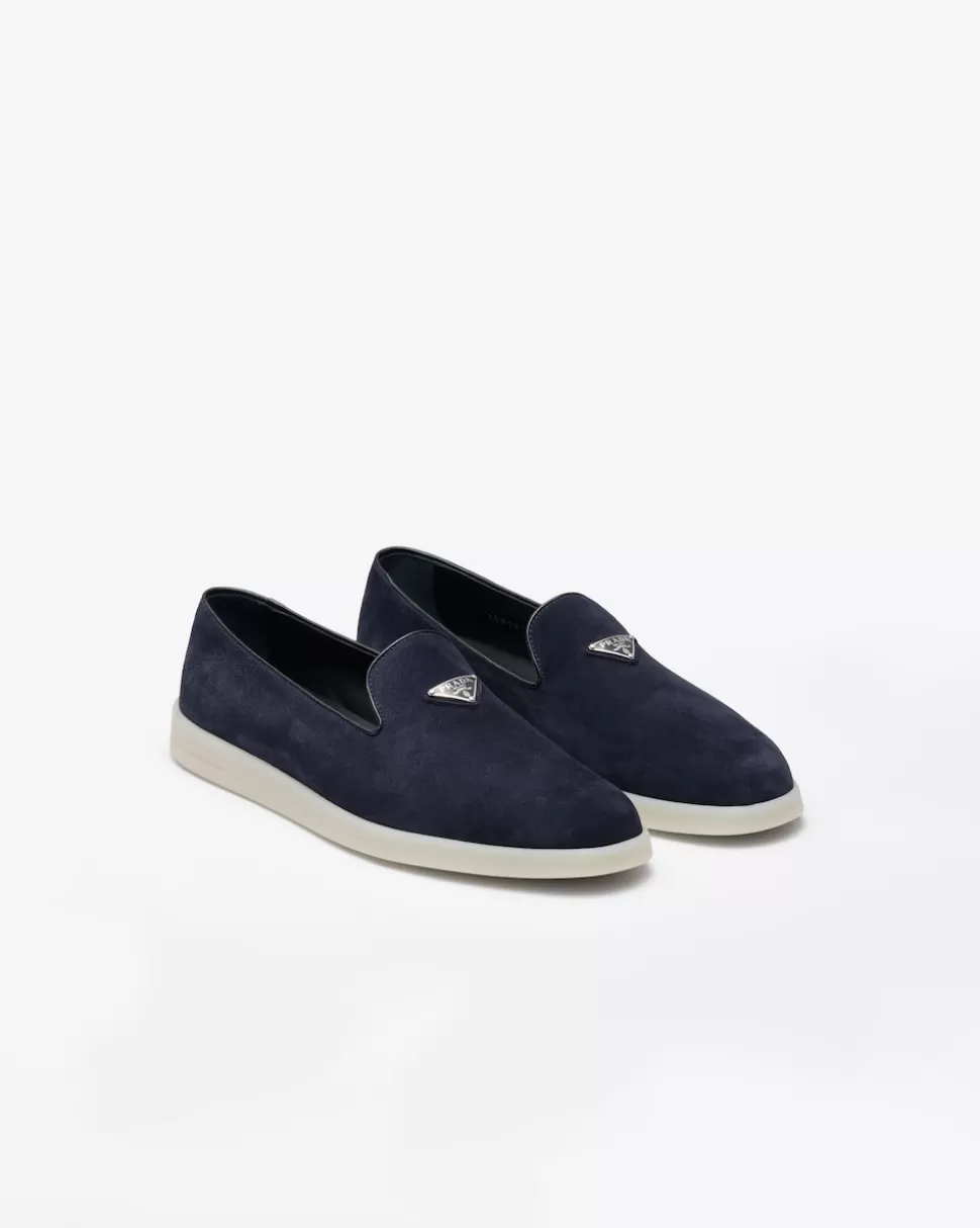Prada Zapatos Sin Cordón De Ante^Hombre MOCASINES