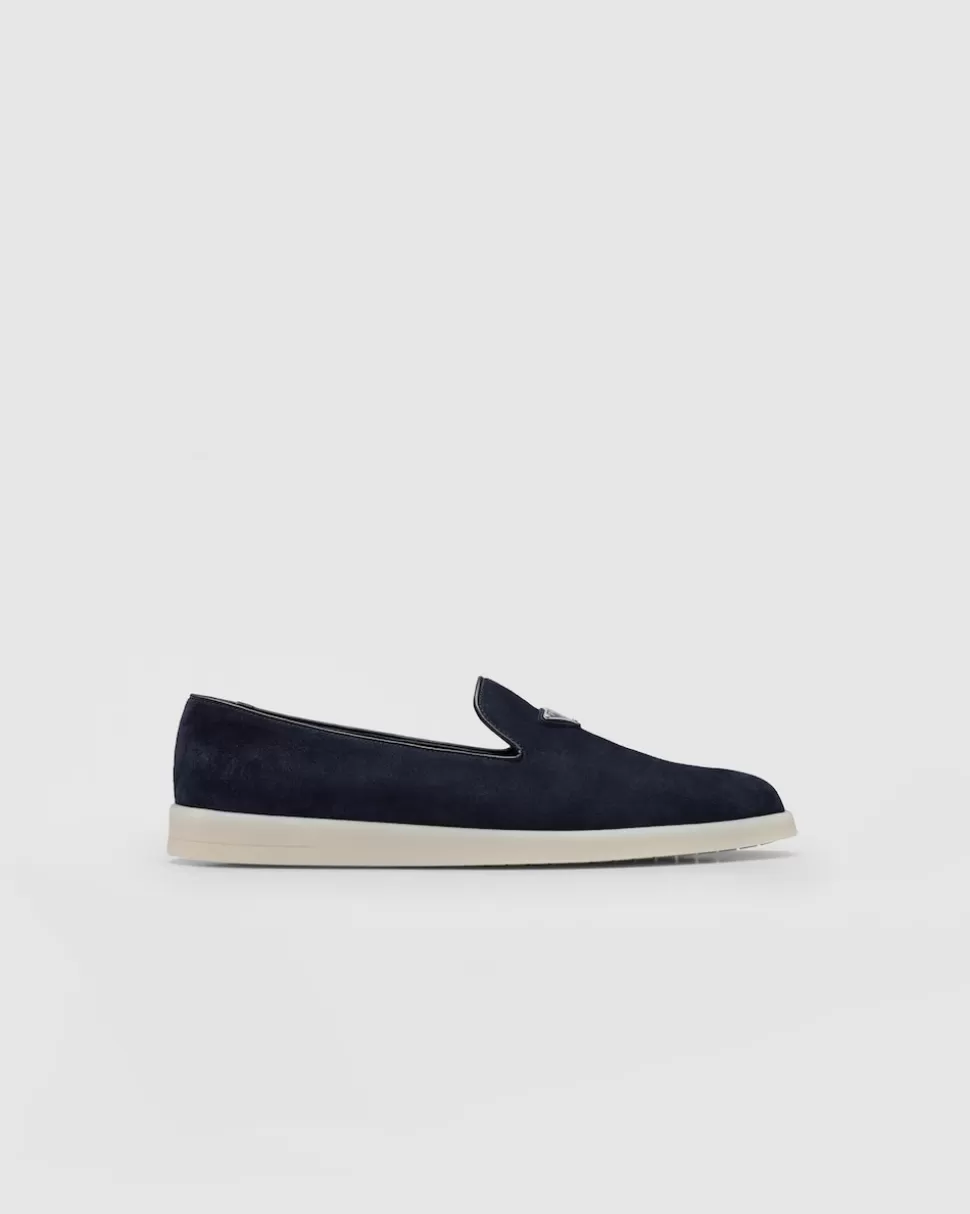 Prada Zapatos Sin Cordón De Ante^Hombre MOCASINES
