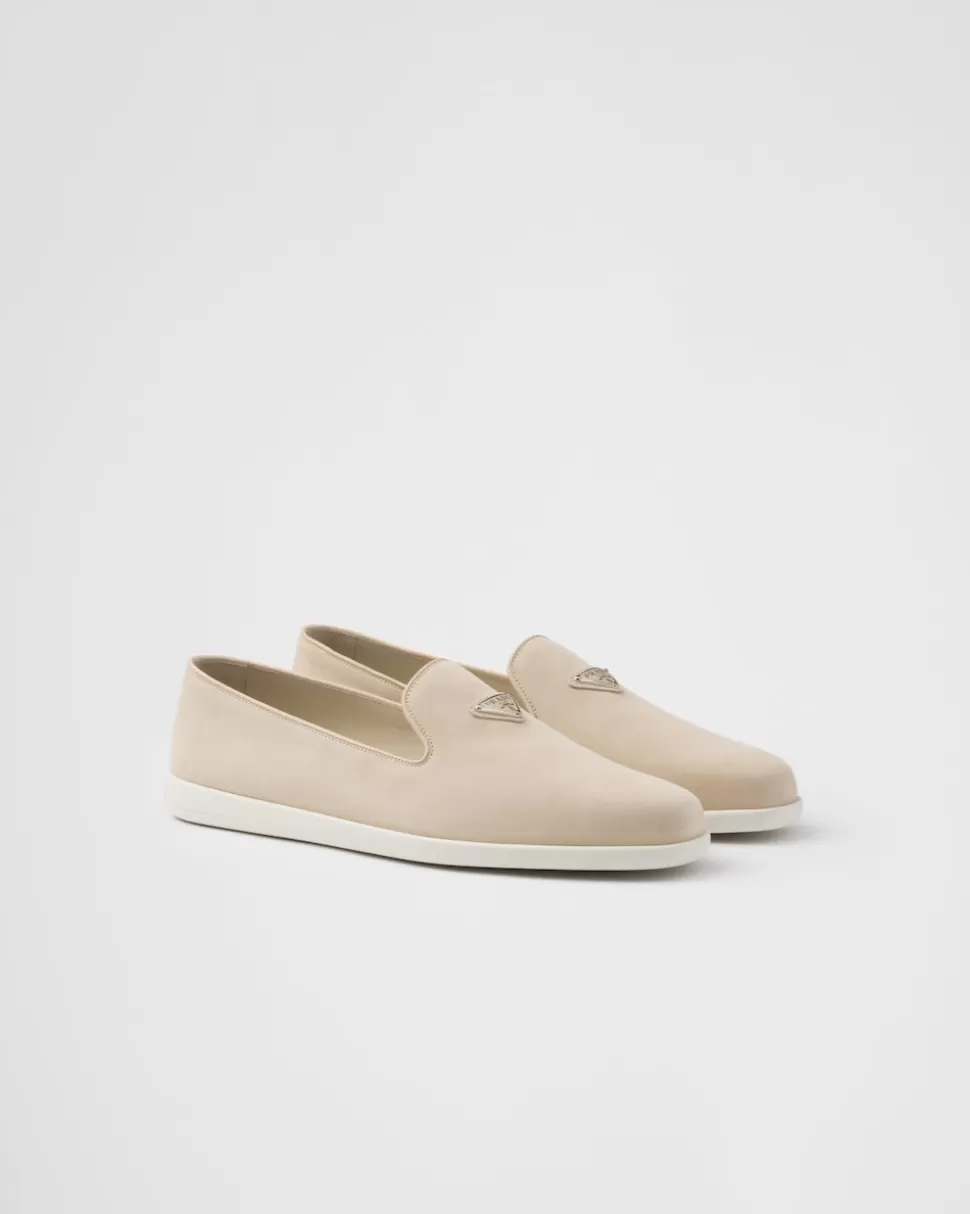 Prada Zapatos Sin Cordones De Ante De Becerro^Hombre MOCASINES