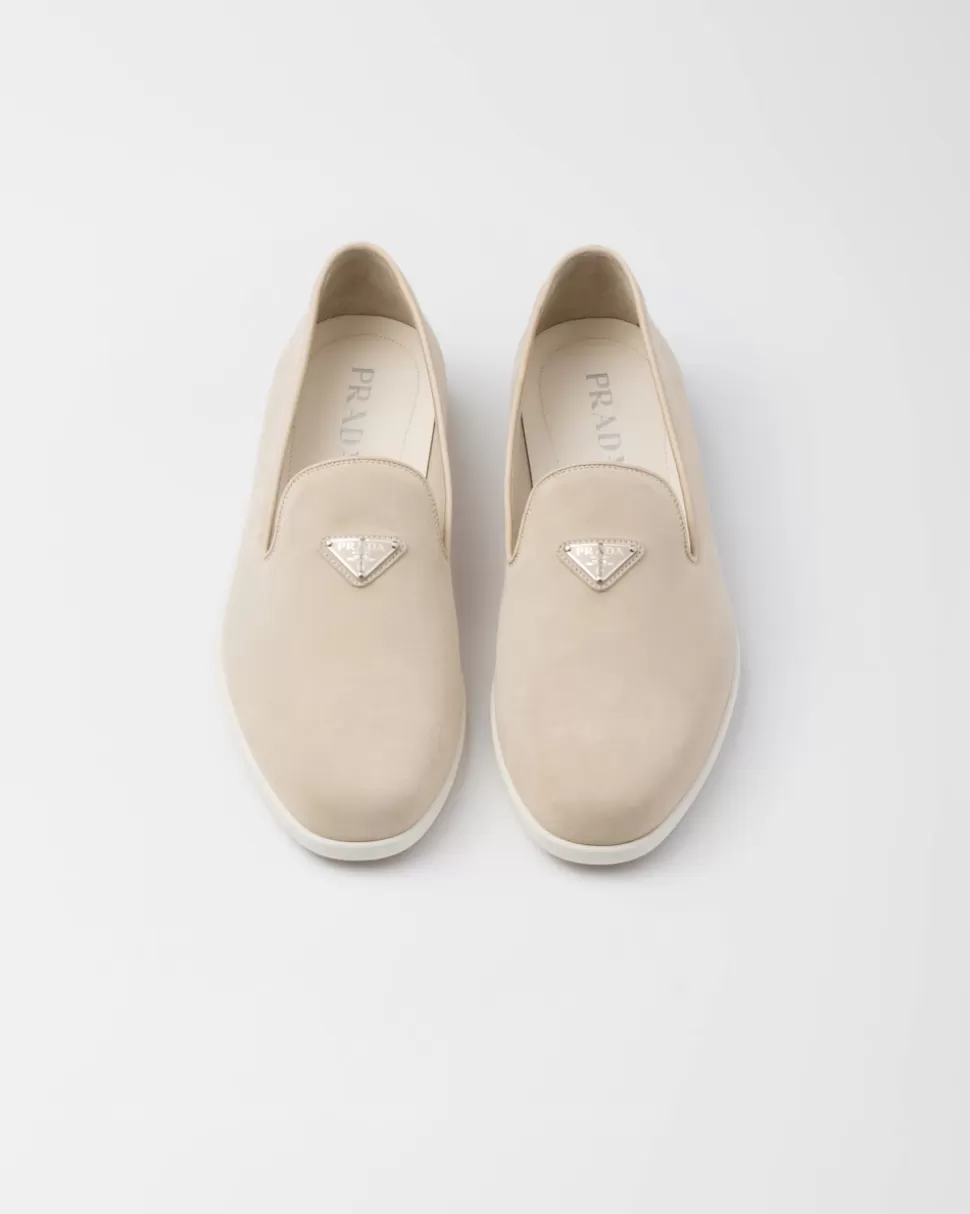 Prada Zapatos Sin Cordones De Ante De Becerro^Hombre MOCASINES