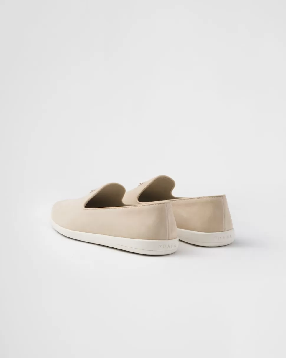 Prada Zapatos Sin Cordones De Ante De Becerro^Hombre MOCASINES