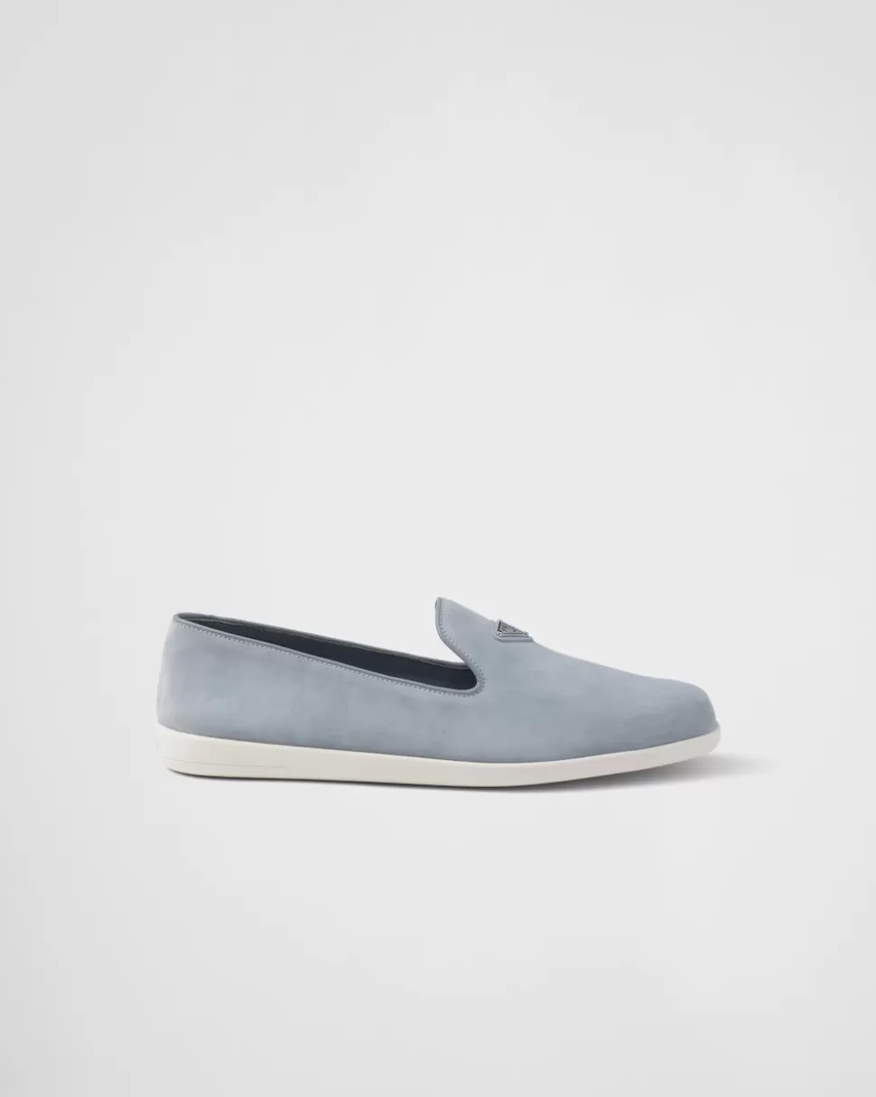 Prada Zapatos Sin Cordones De Ante De Becerro^Hombre MOCASINES
