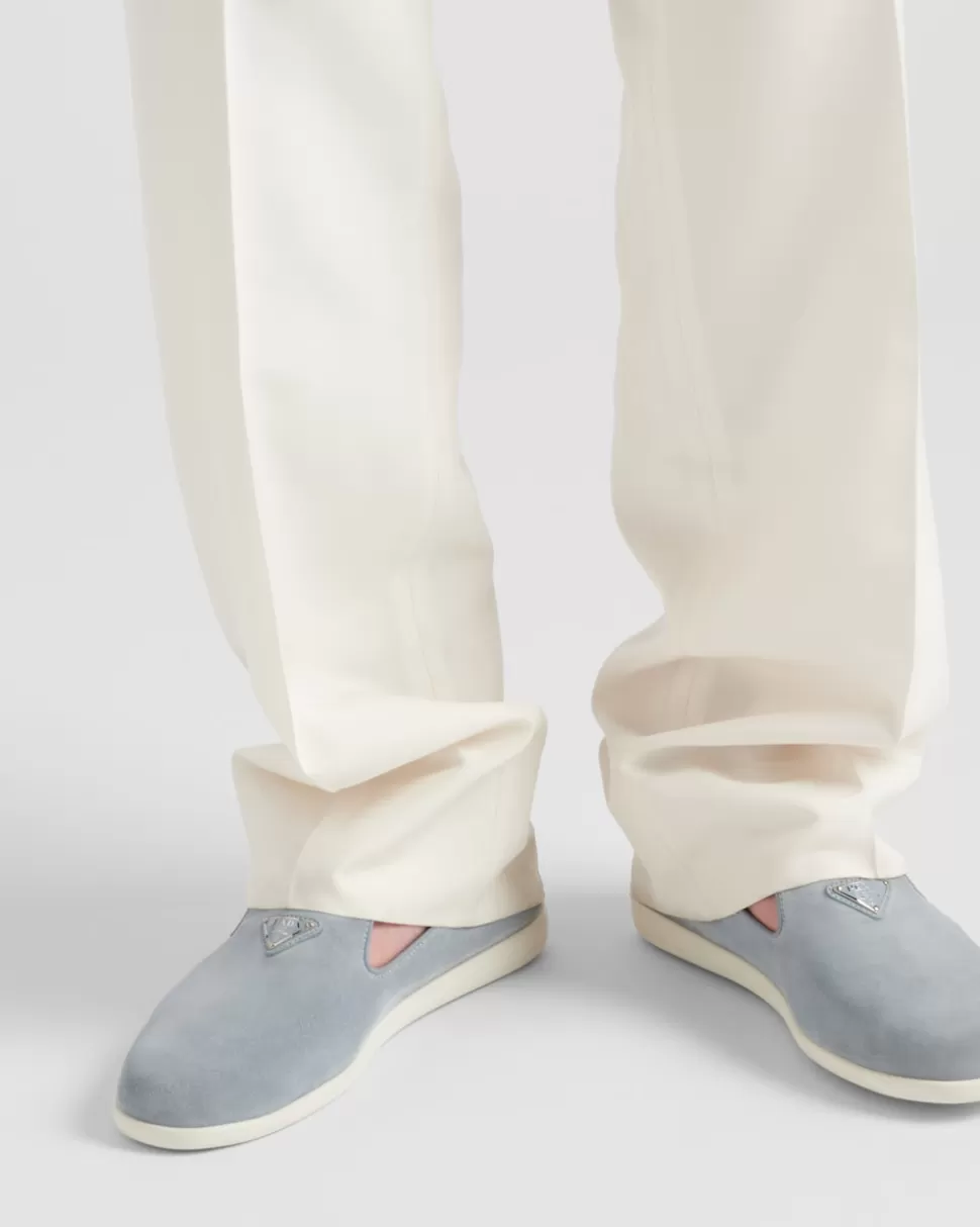 Prada Zapatos Sin Cordones De Ante De Becerro^Hombre MOCASINES