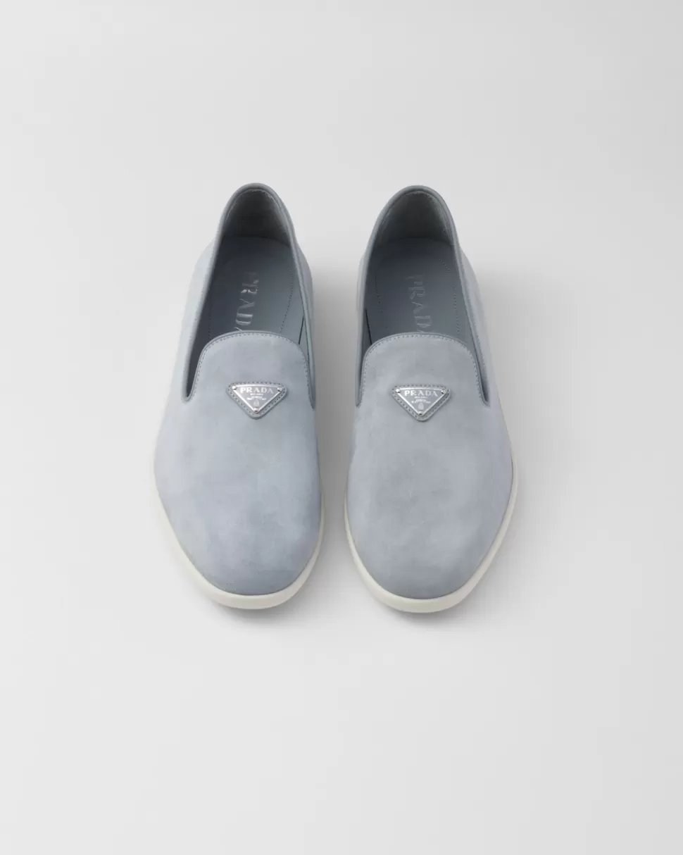 Prada Zapatos Sin Cordones De Ante De Becerro^Hombre MOCASINES