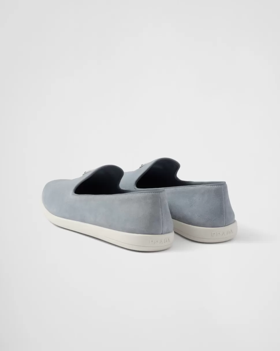 Prada Zapatos Sin Cordones De Ante De Becerro^Hombre MOCASINES
