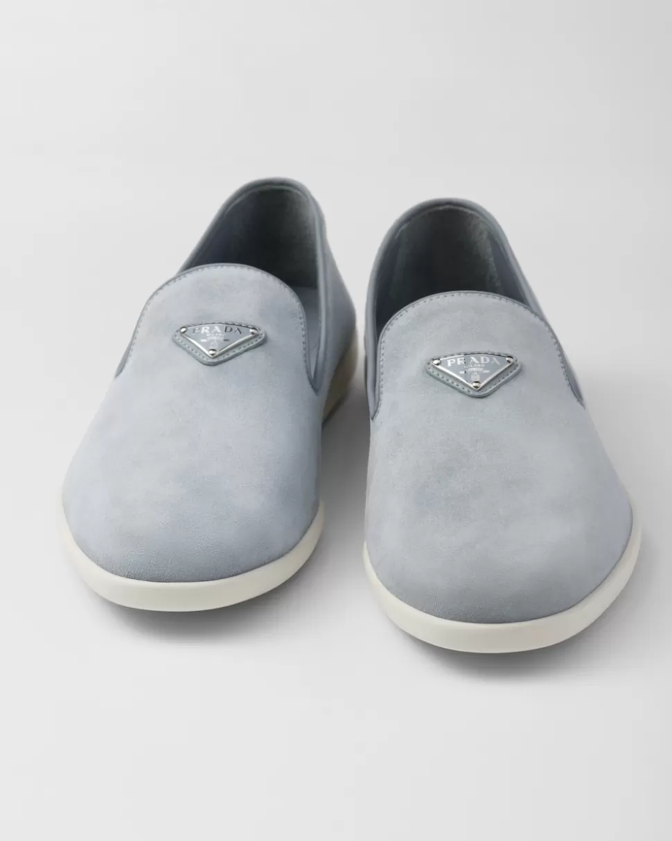 Prada Zapatos Sin Cordones De Ante De Becerro^Hombre MOCASINES