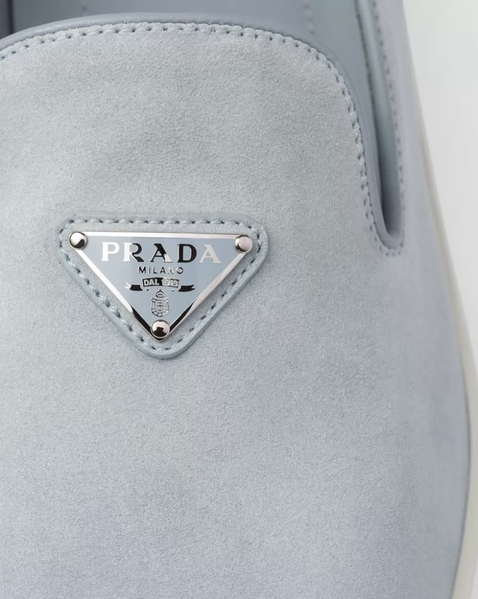 Prada Zapatos Sin Cordones De Ante De Becerro^Hombre MOCASINES