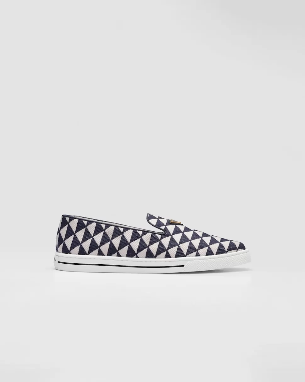 Prada Zapatos Sin Cordones De Tejido Técnico^Hombre MOCASINES