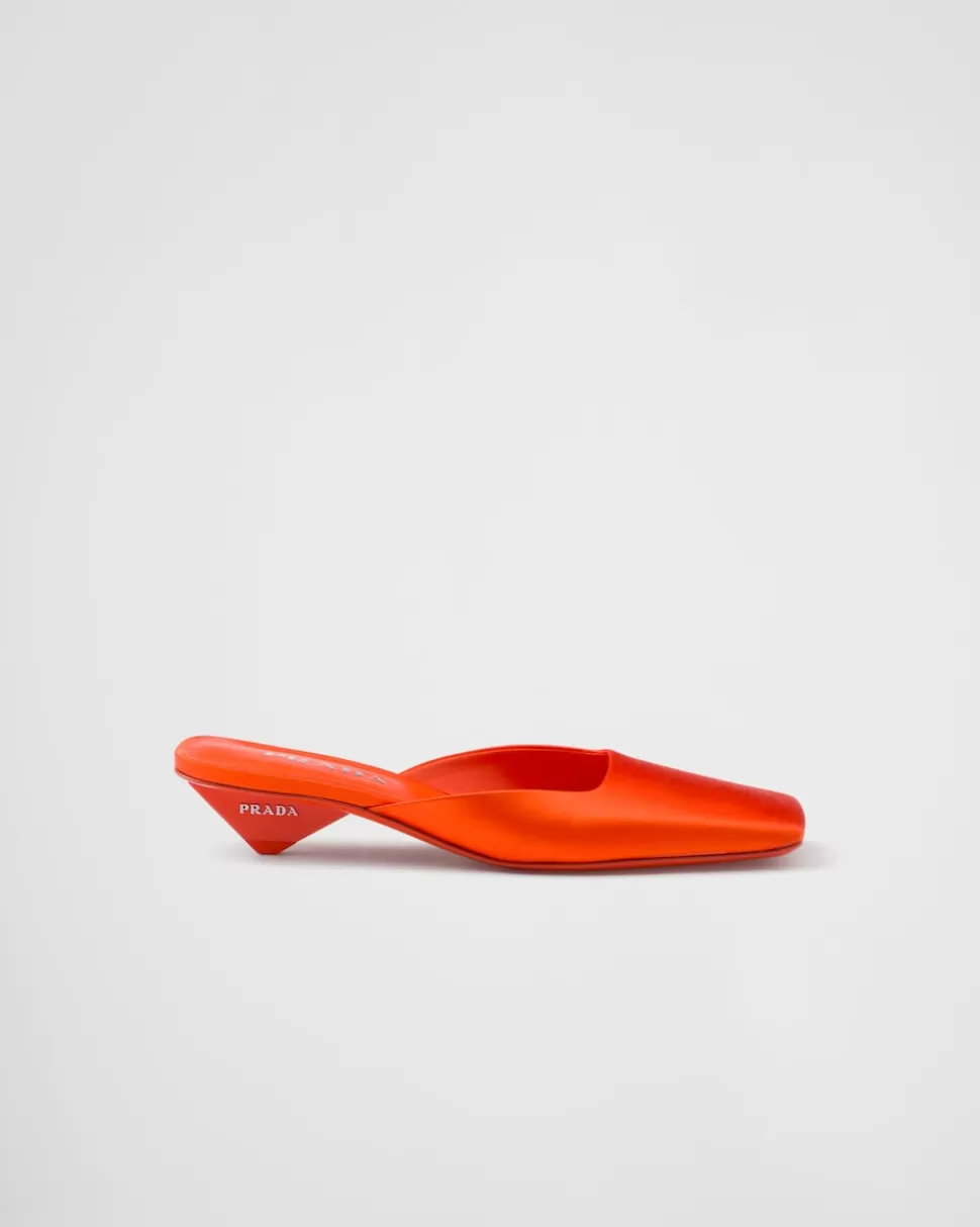 Prada Zapatos Tipo Mules De Satén^Mujer PANTUFLAS Y CHINELAS