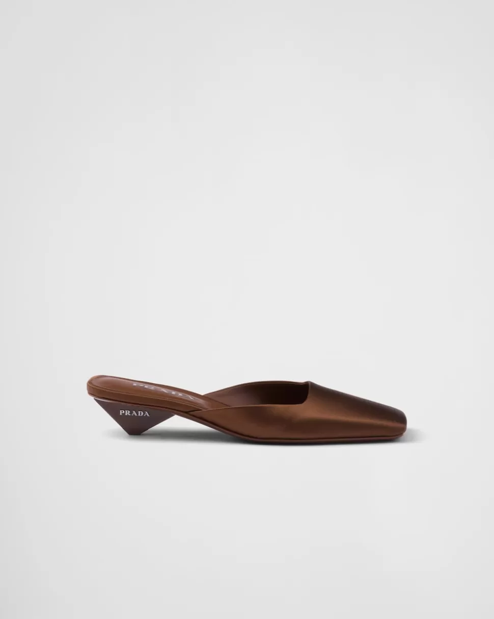 Prada Zapatos Tipo Mules De Satén^Mujer PANTUFLAS Y CHINELAS