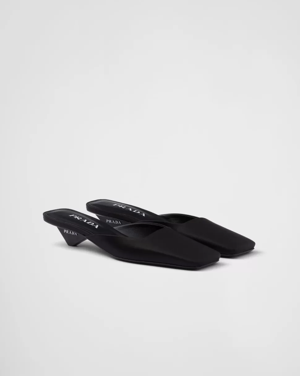 Prada Zapatos Tipo Mules De Satén^Mujer PANTUFLAS Y CHINELAS