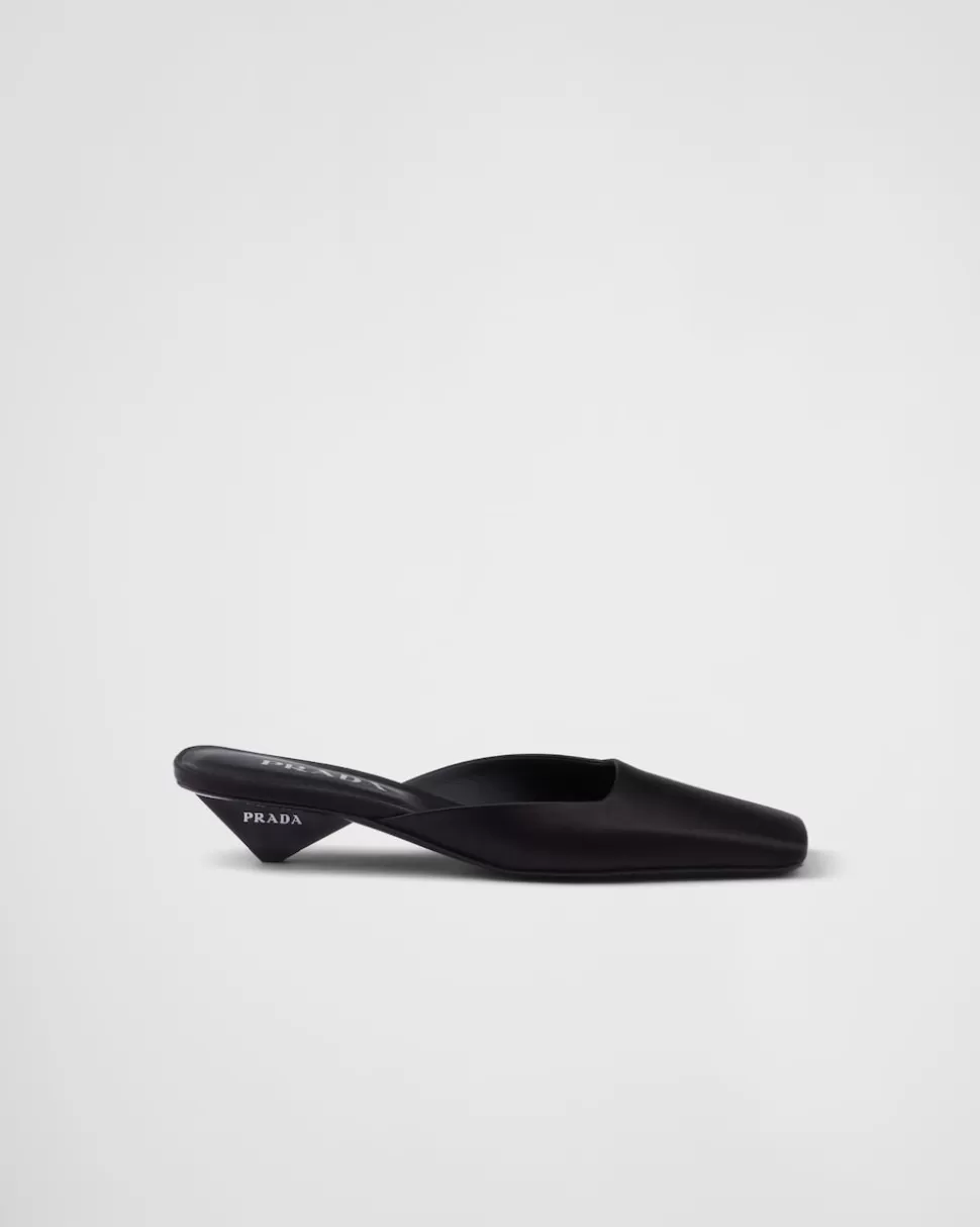 Prada Zapatos Tipo Mules De Satén^Mujer PANTUFLAS Y CHINELAS