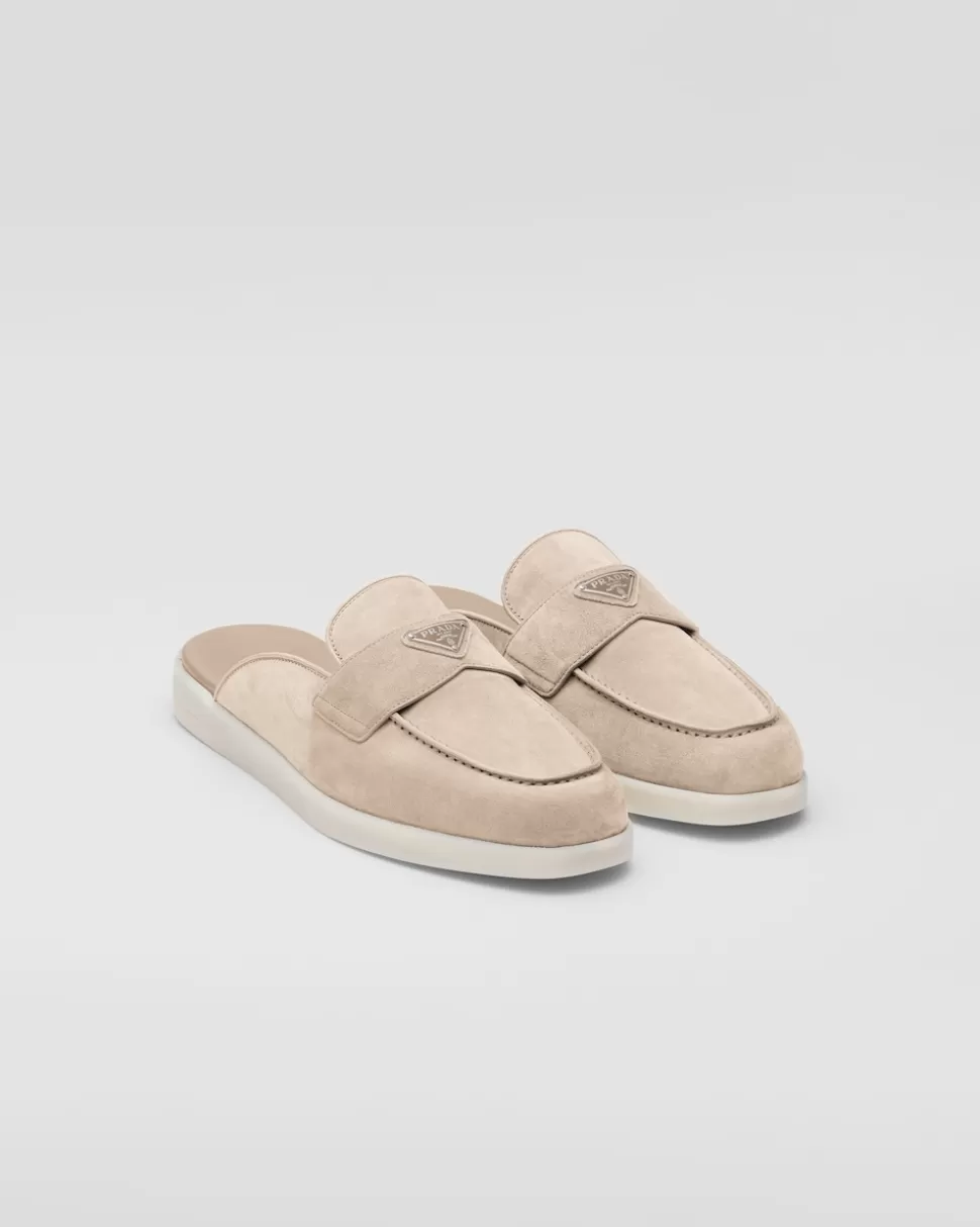 Prada Zuecos De Ante^Hombre SANDALIAS | MOCASINES
